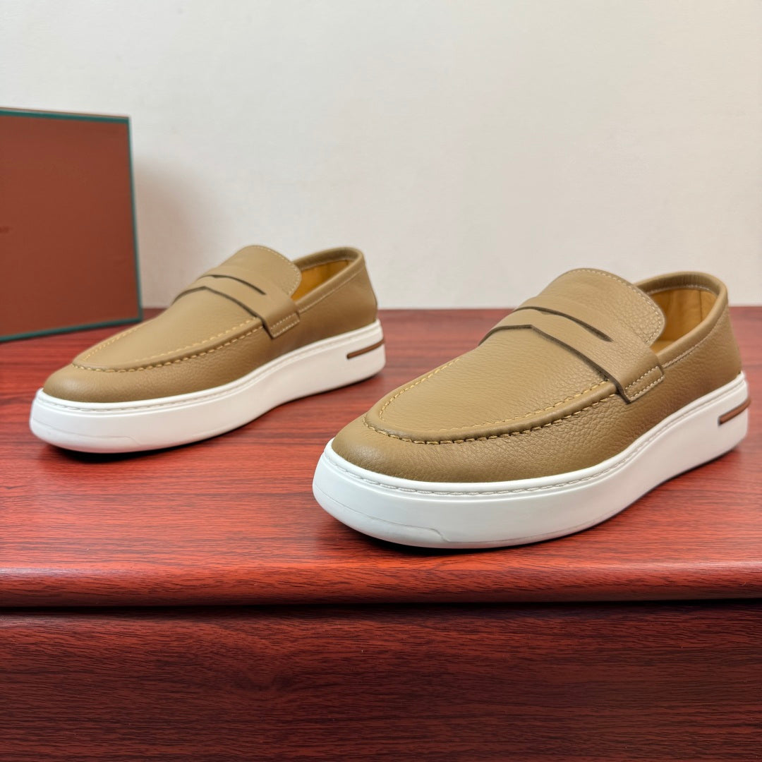 Шкіряні лофери Loro Piana Summer Walk — коричневий