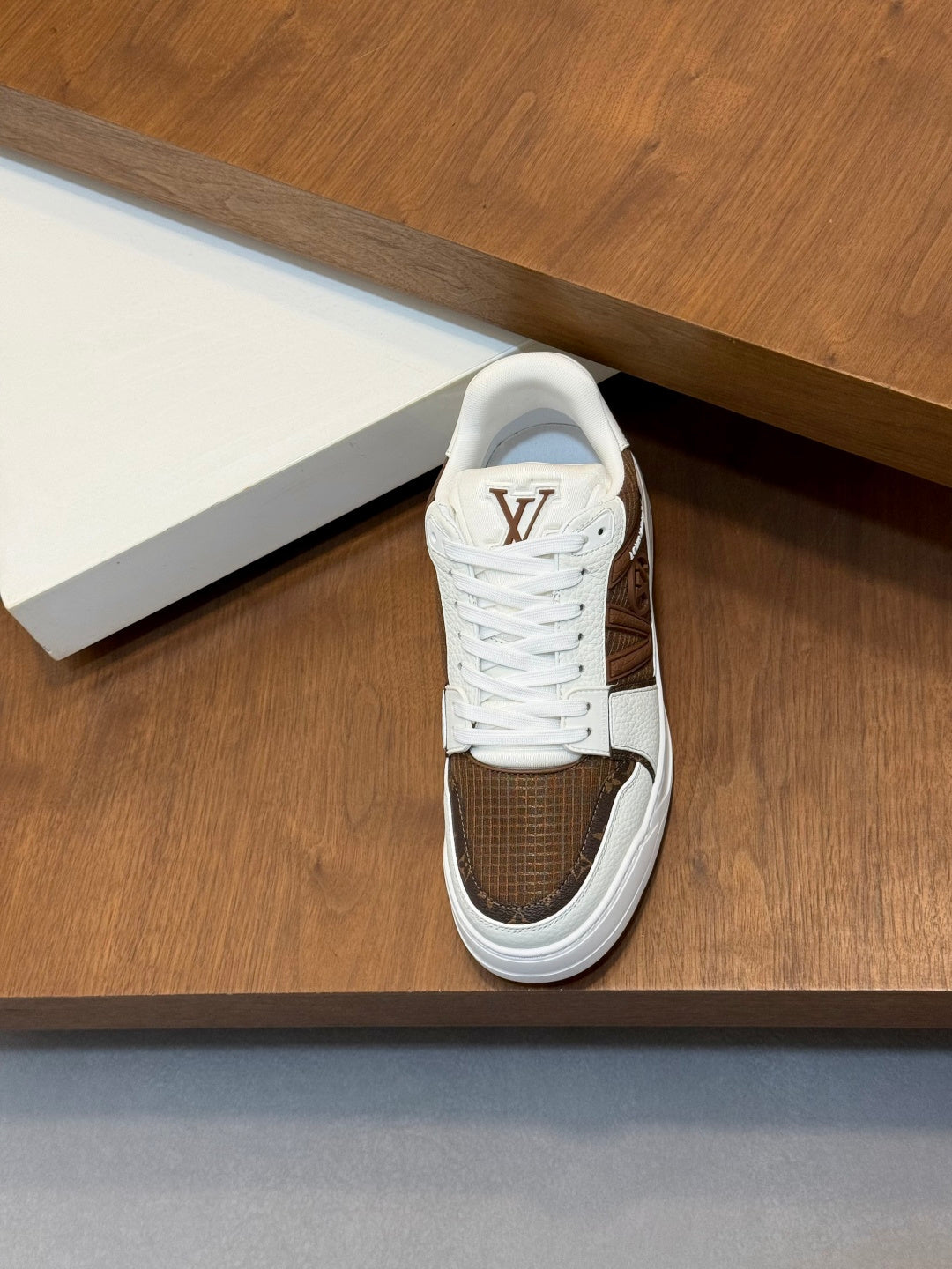 Кеди Louis Vuitton LV Trainer з натуральної шкіри та текстилю