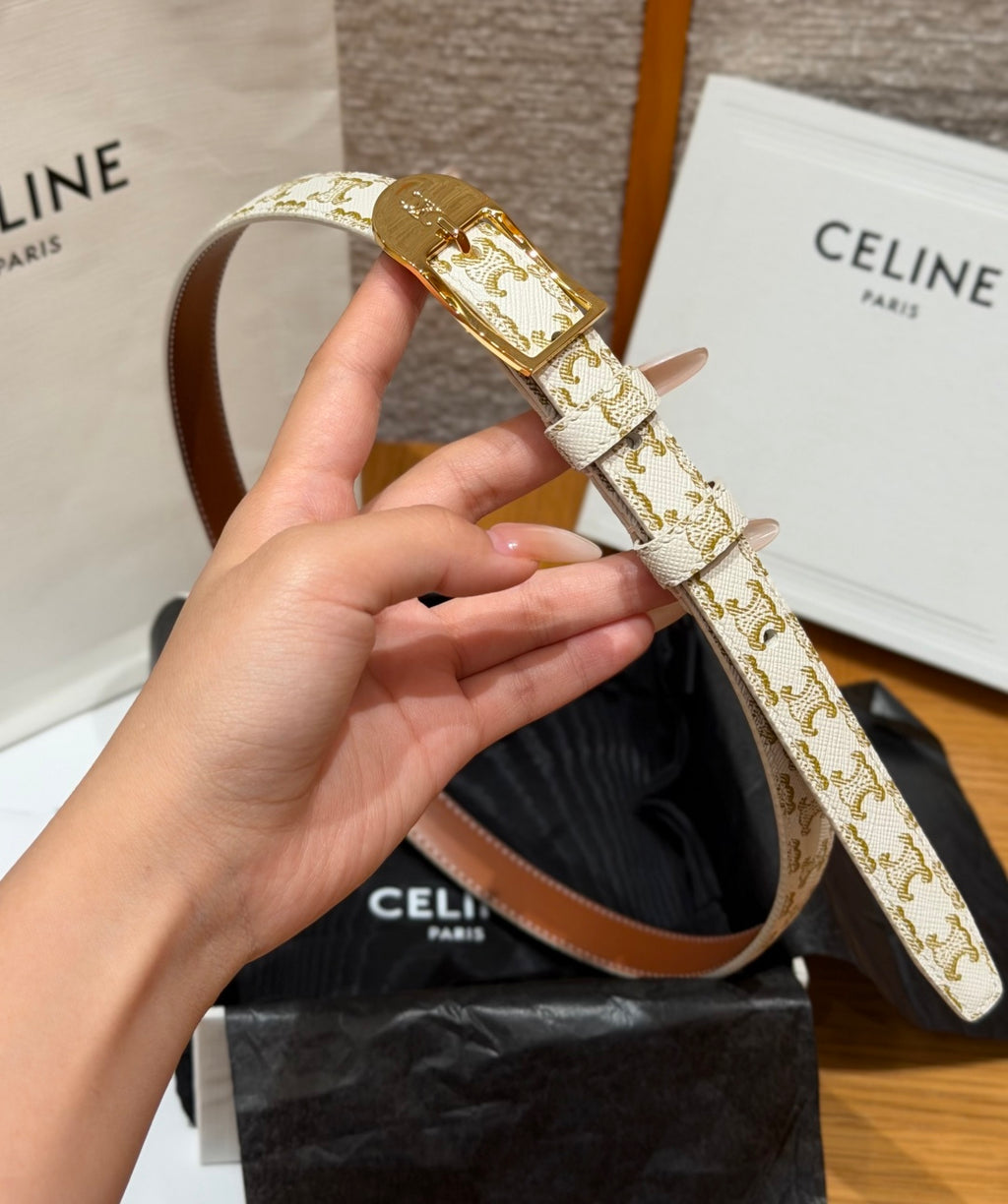 Ремінь Celine з натуральної шкіри
