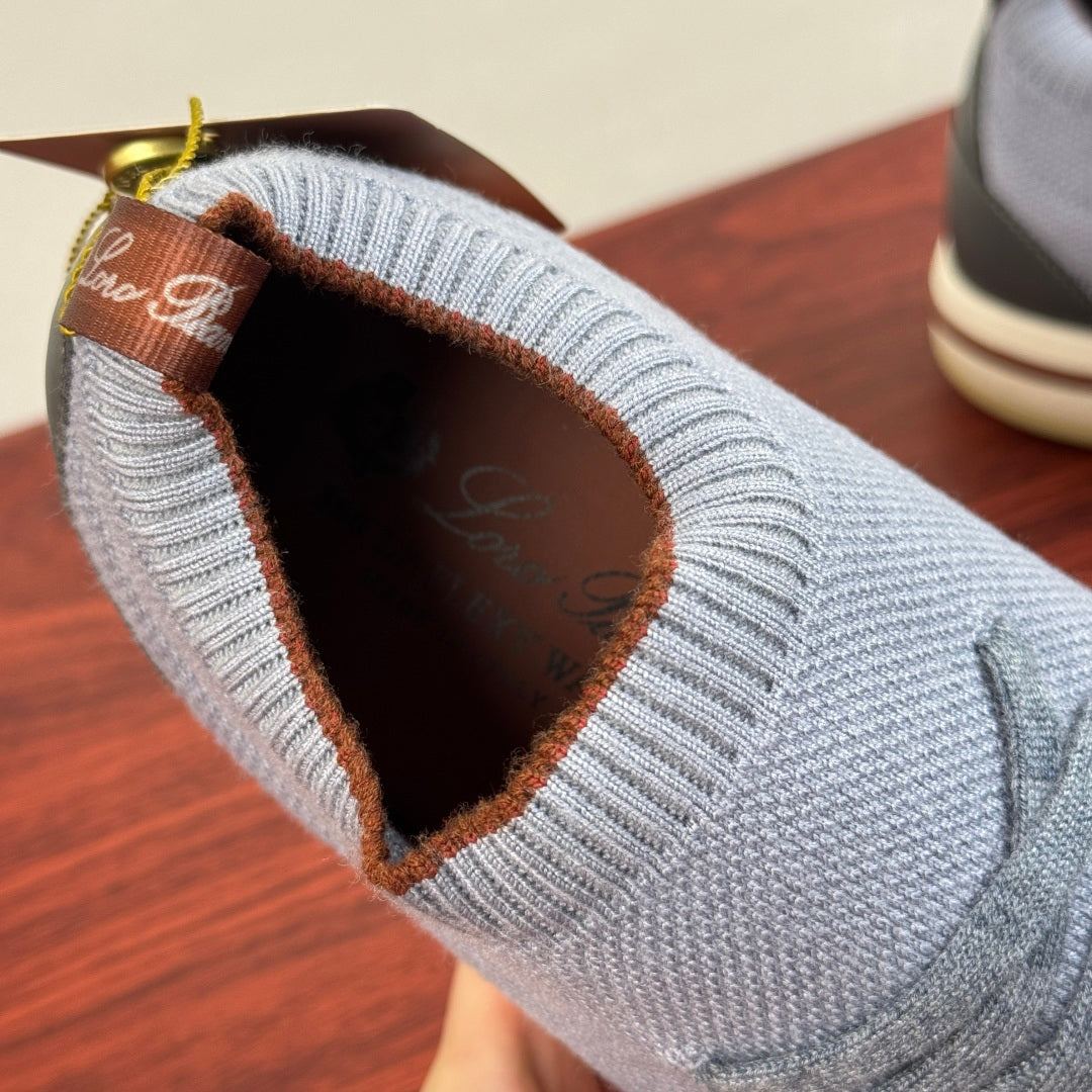 Трикотажні кросівки Loro Piana 360 LP Flexy Walk — світло-синій