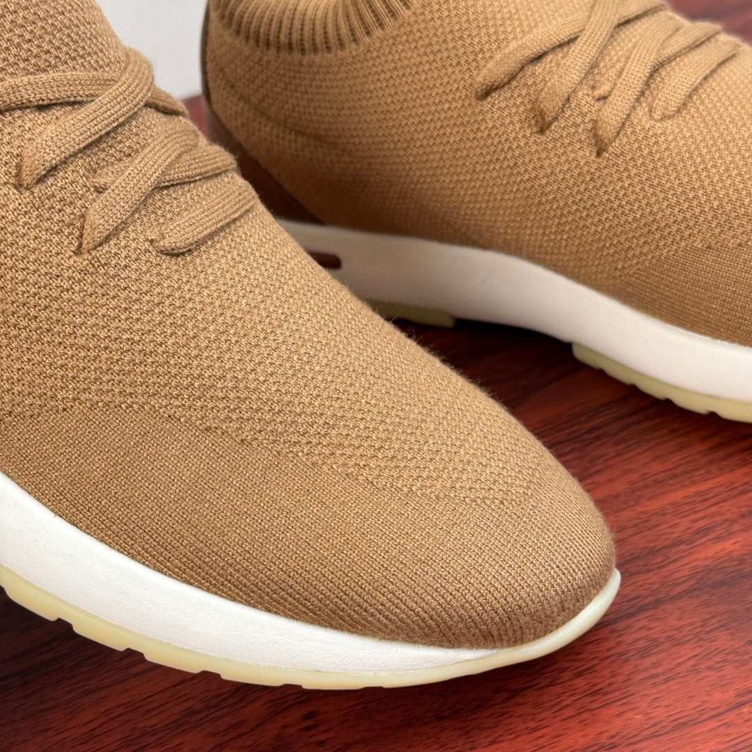 Трикотажні кросівки Loro Piana 360 LP Flexy Walk — жовто-коричневий