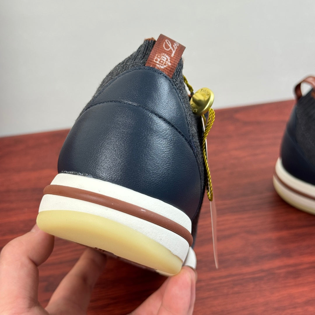 Трикотажні кросівки Loro Piana 360 LP Flexy Walk — сіро-блакитний