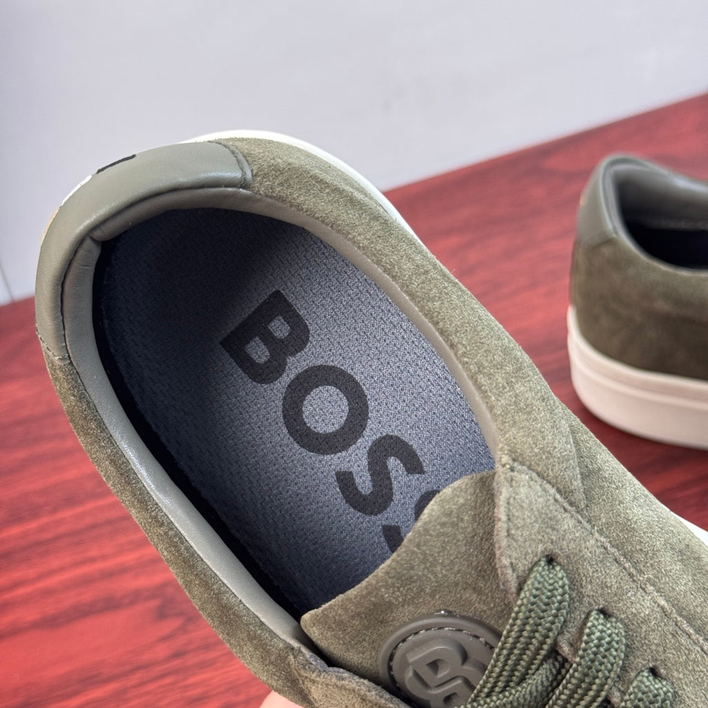 Чоловічі замшеві кеди BOSS зелені