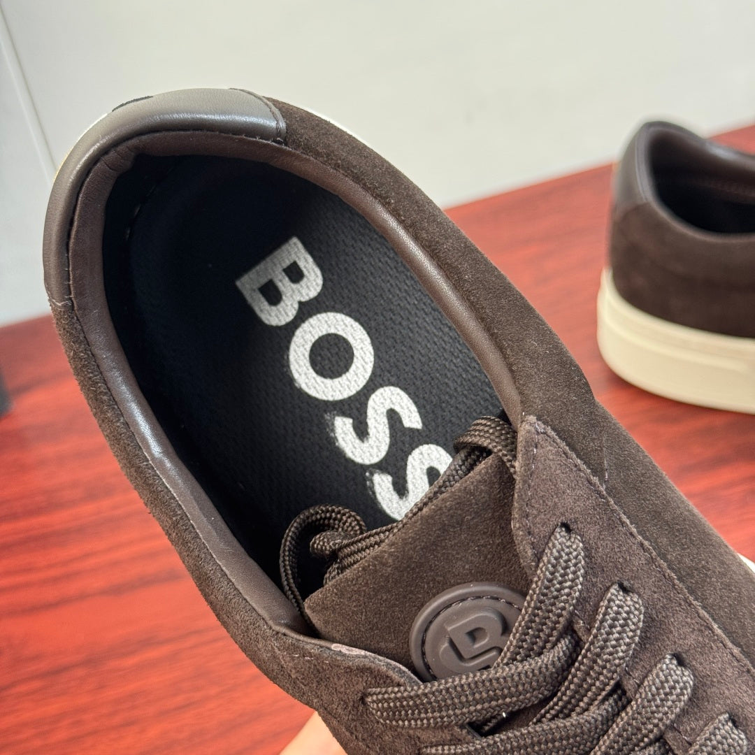 Чоловічі замшеві кеди BOSS золотисті