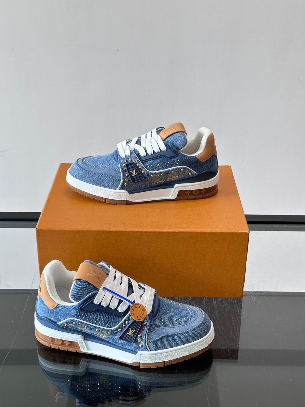 Кеди Louis Vuitton LV Trainer з натуральної шкіри