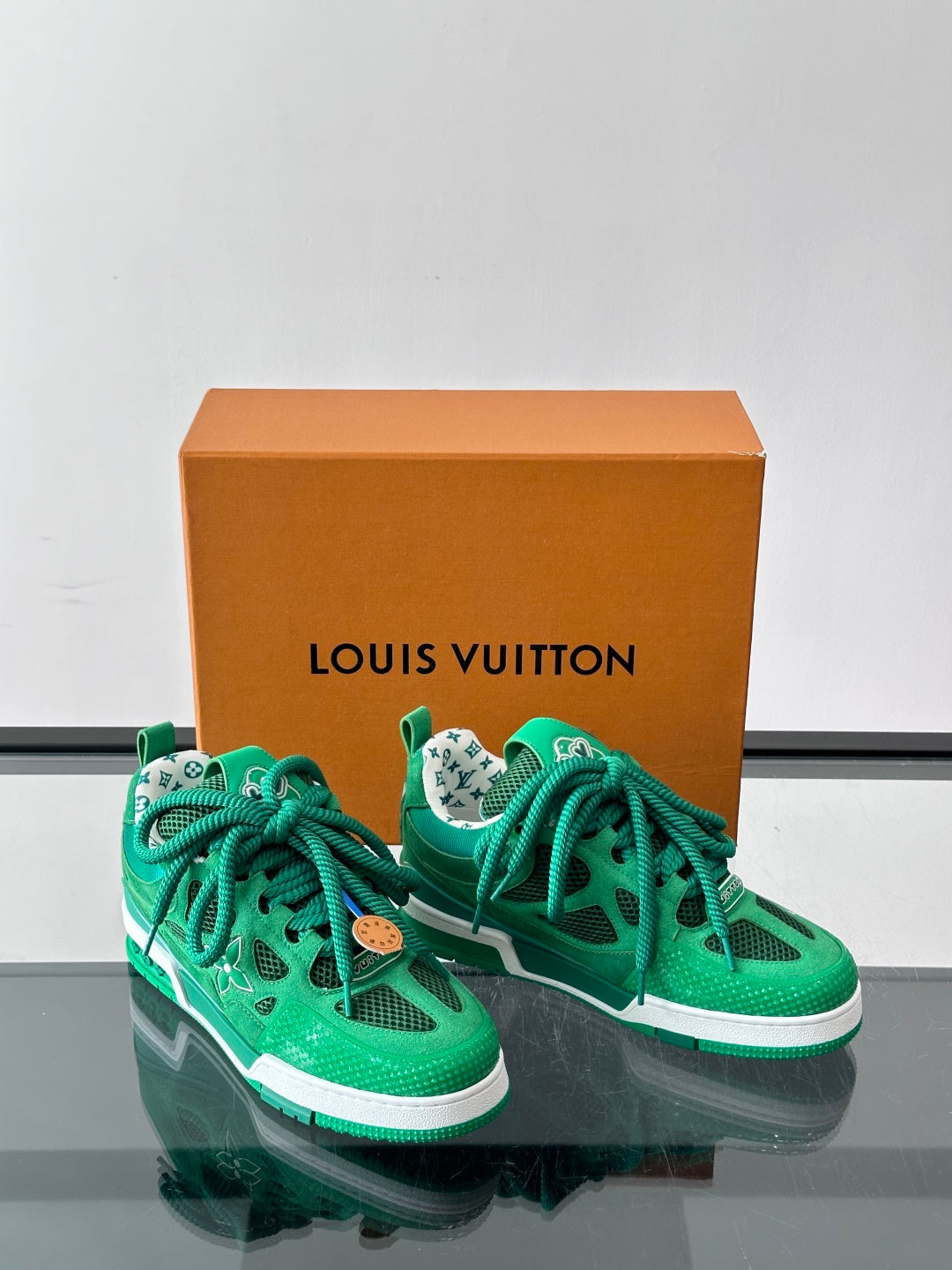 Кеди Louis Vuitton LV Trainer з натуральної шкіри та текстилю