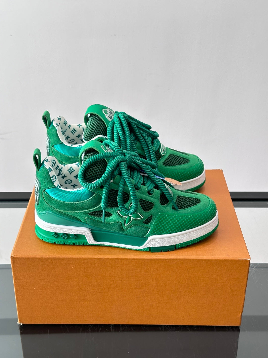 Кеди Louis Vuitton LV Trainer з натуральної шкіри та текстилю
