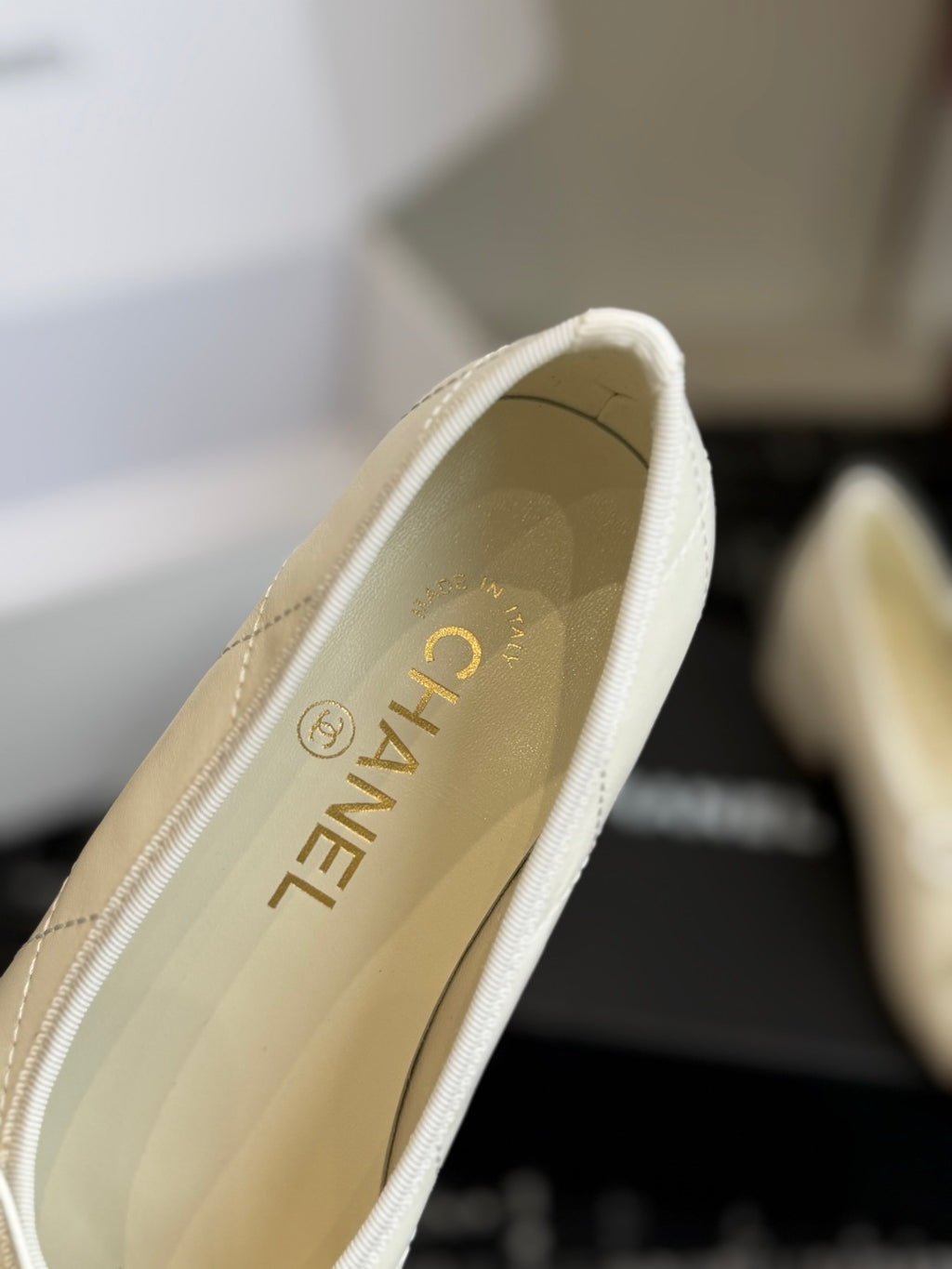 Жіночі лаконічні шкіряні балетки Chanel Ballet