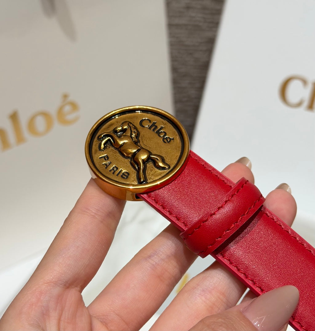 Ремінь Chloé з натуральної телячої шкіри