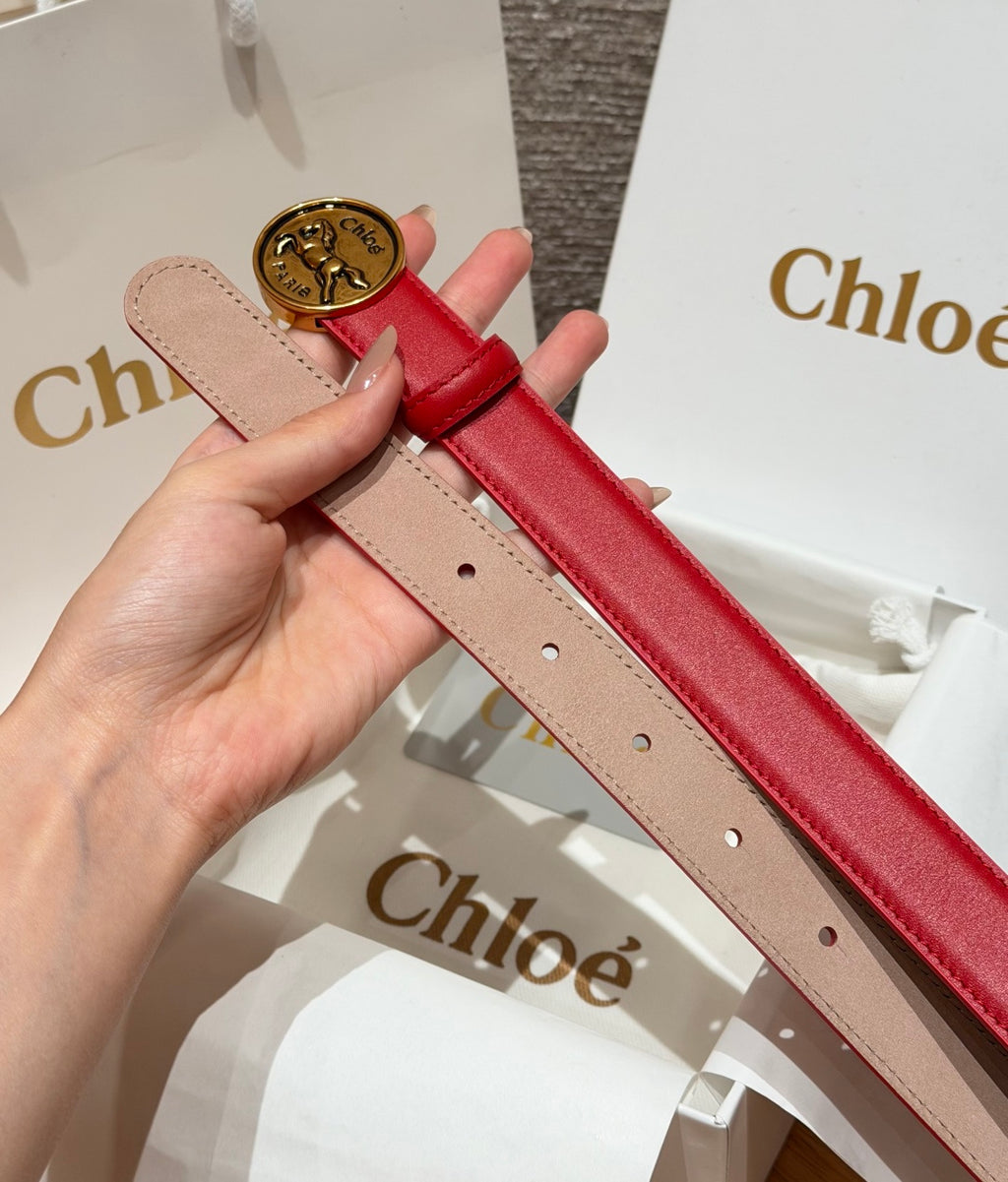 Ремінь Chloé з натуральної телячої шкіри