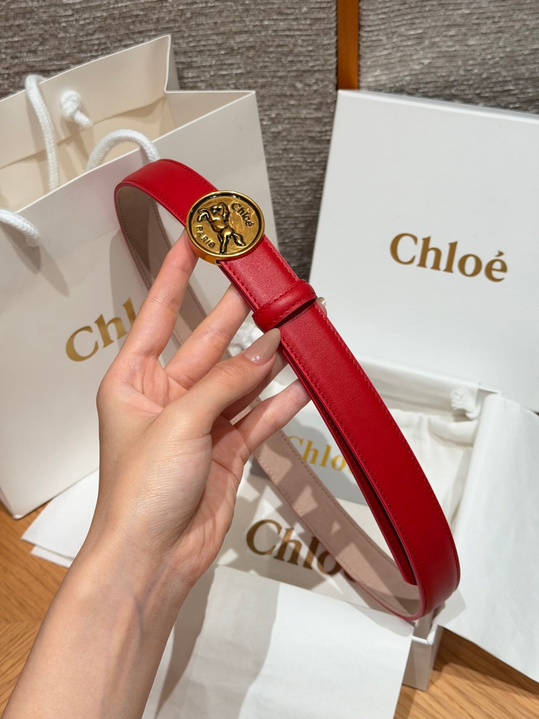 Ремінь Chloé з натуральної телячої шкіри