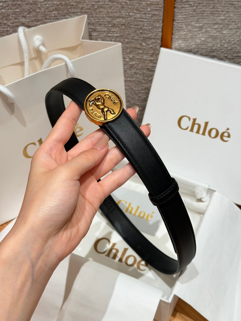 Ремінь Chloé з натуральної телячої шкіри