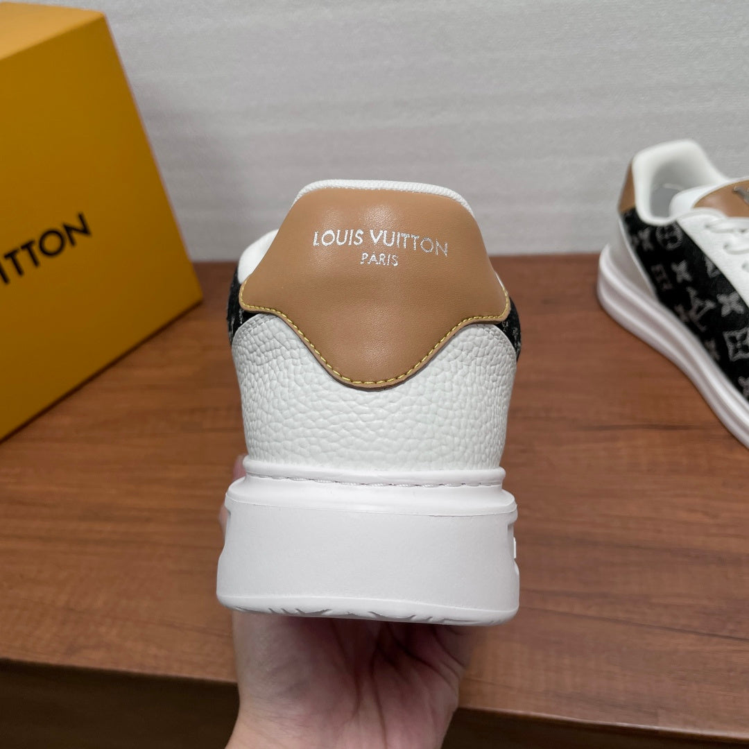 Кросівки з натуральної шкіри та деніму Louis Vuitton