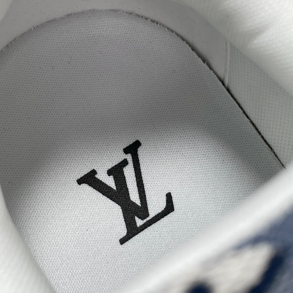 Кросівки з натуральної шкіри та деніму Louis Vuitton