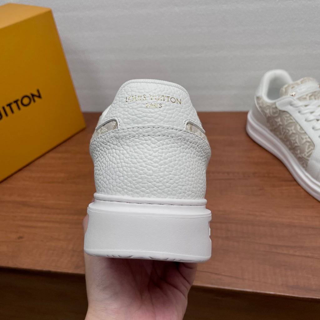 Кросівки з натуральної шкіри та деніму Louis Vuitton
