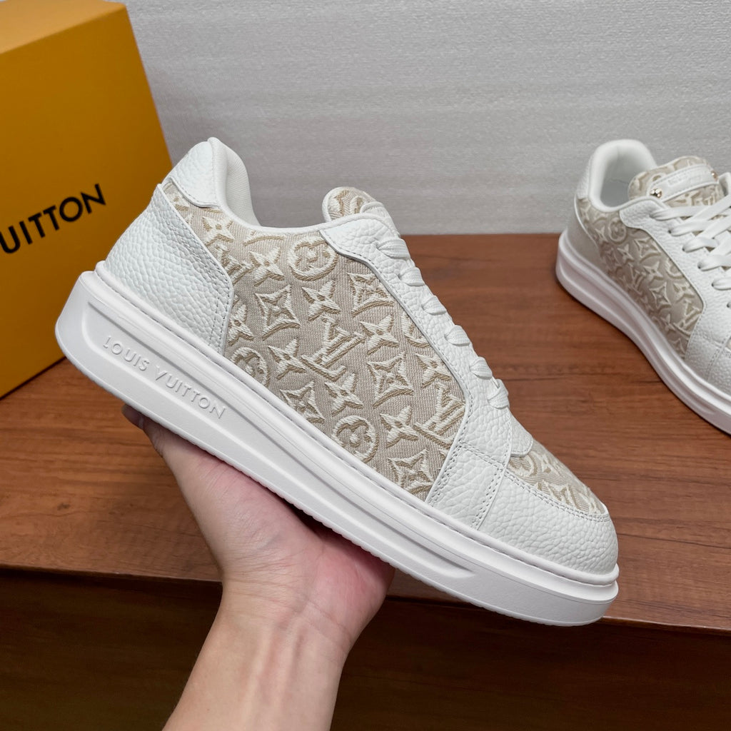 Кросівки з натуральної шкіри та деніму Louis Vuitton