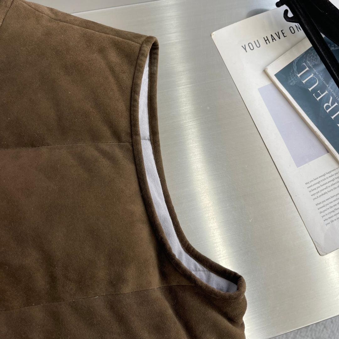 Шкіряний жилет Zegna — фото 5