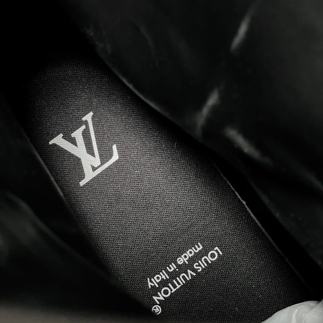 Черевики з натуральної шкіри та деніму Louis Vuitton