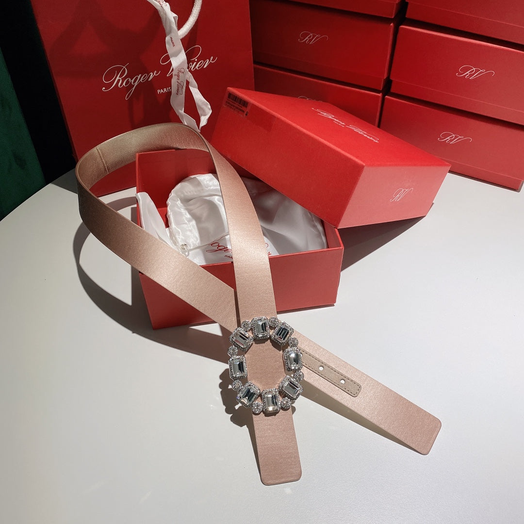 Ремінь Roger Vivier з натурального шовку — фото 5