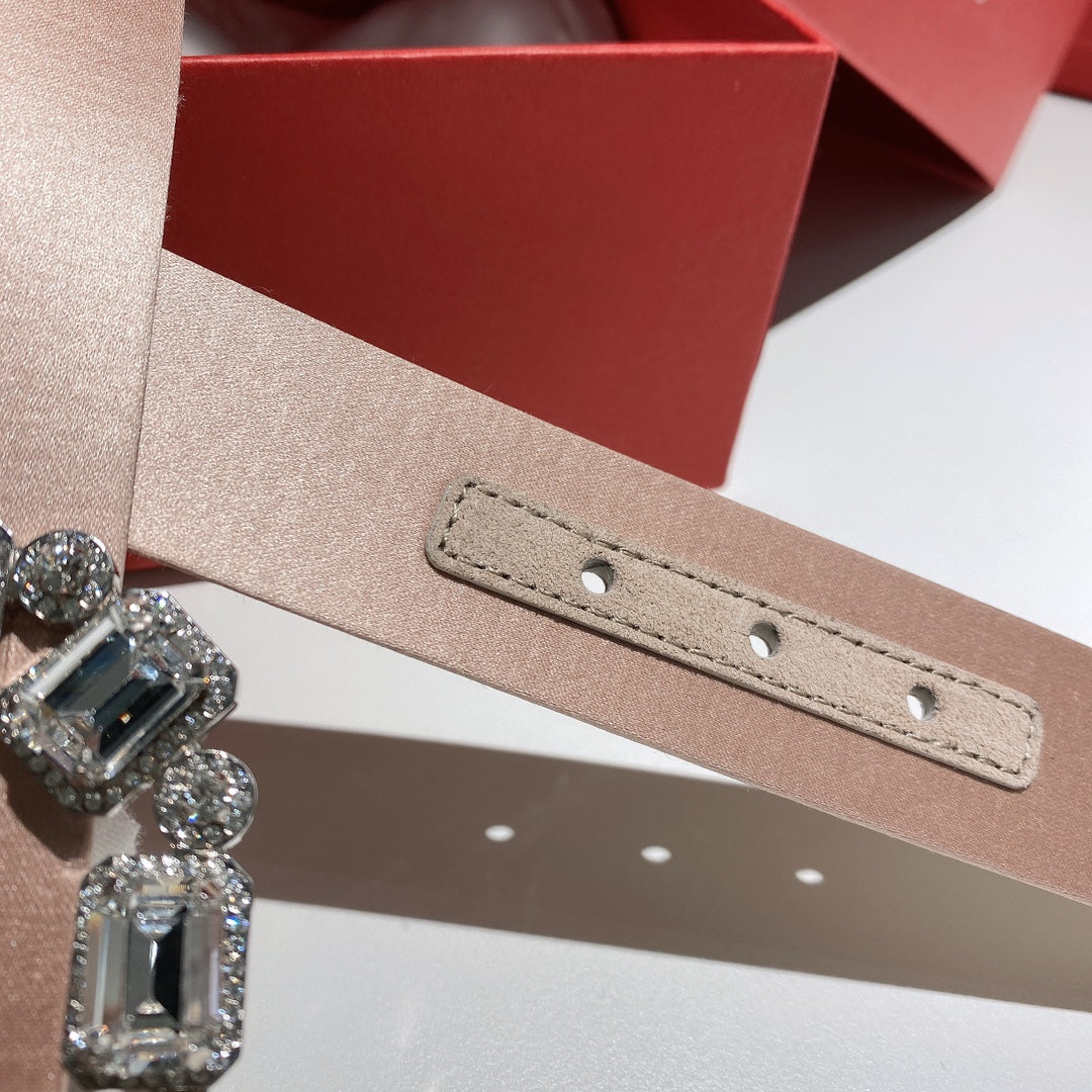 Ремінь Roger Vivier з натурального шовку — фото 6
