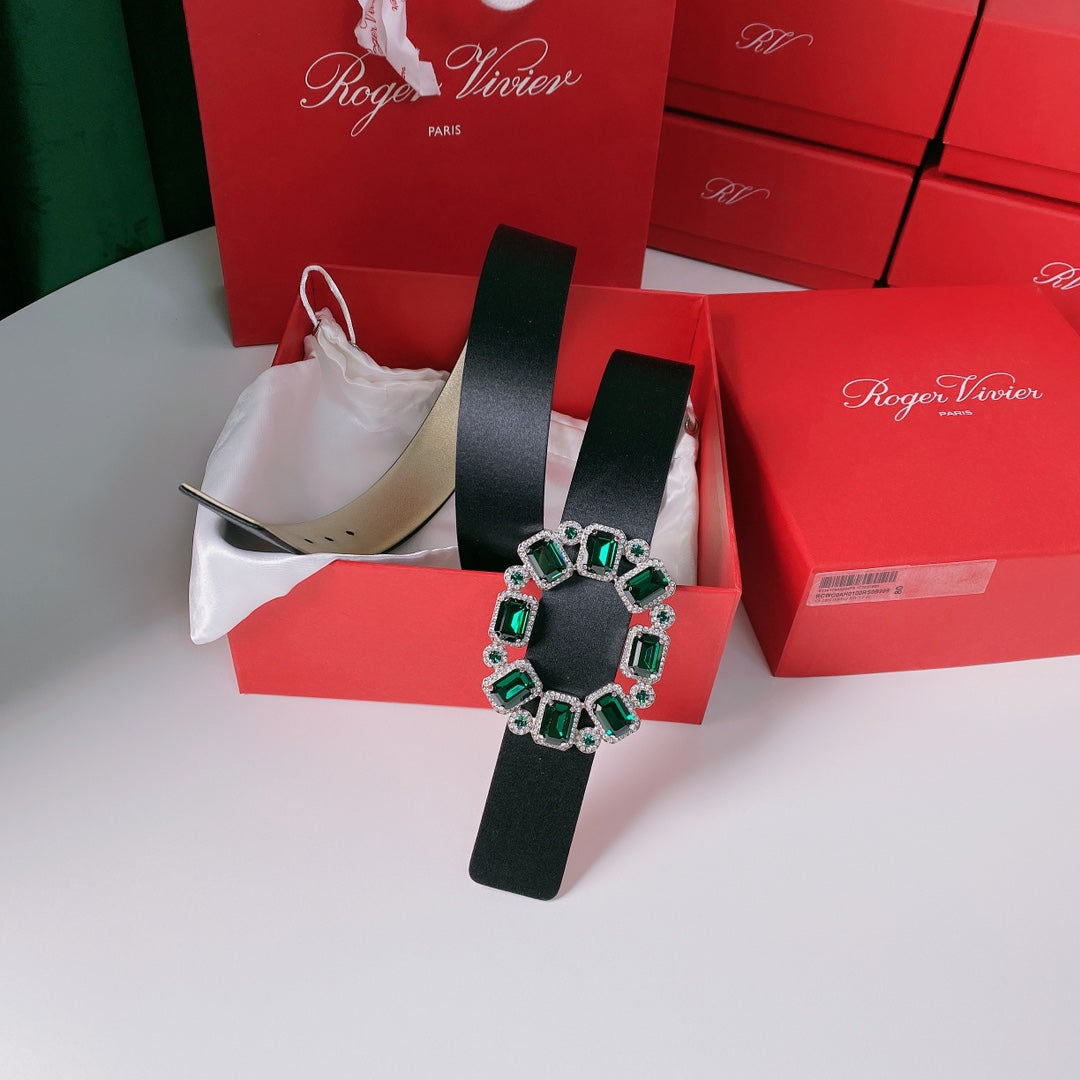 Ремінь Roger Vivier з натурального шовку — фото 2