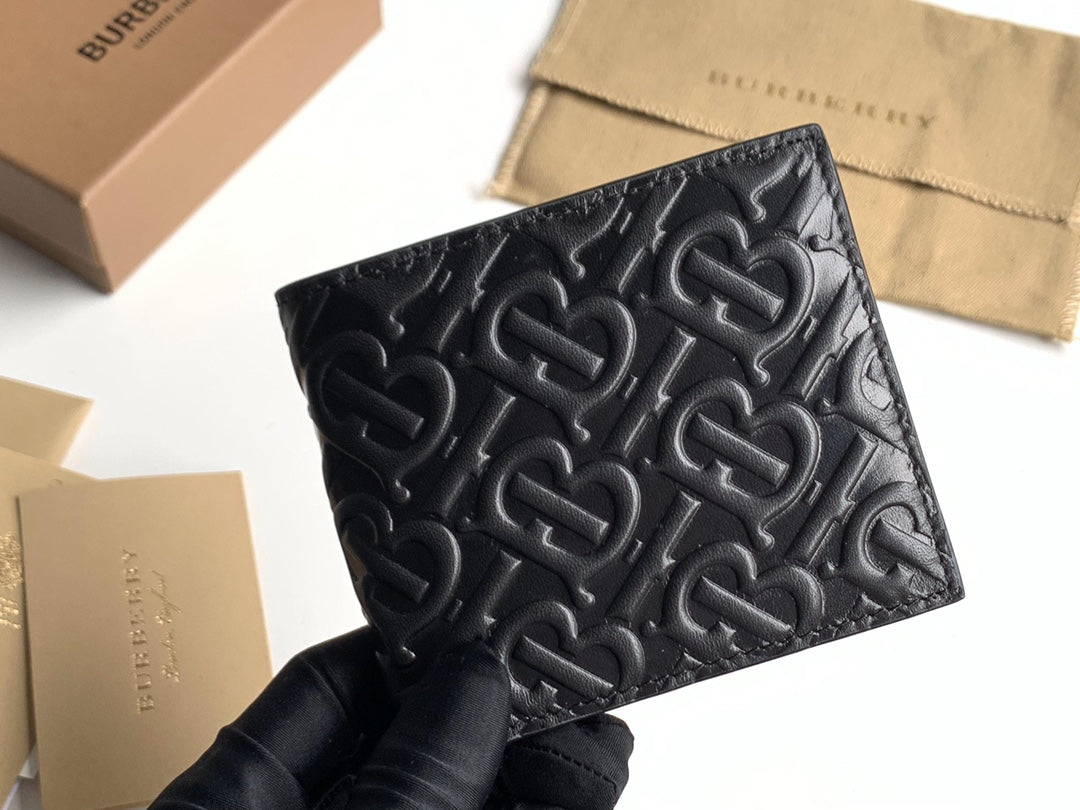 Гаманець Burberry TB із зернистої натуральної шкіри — фото 3