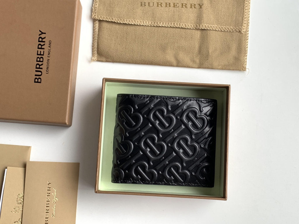 Гаманець Burberry TB із зернистої натуральної шкіри — фото 1