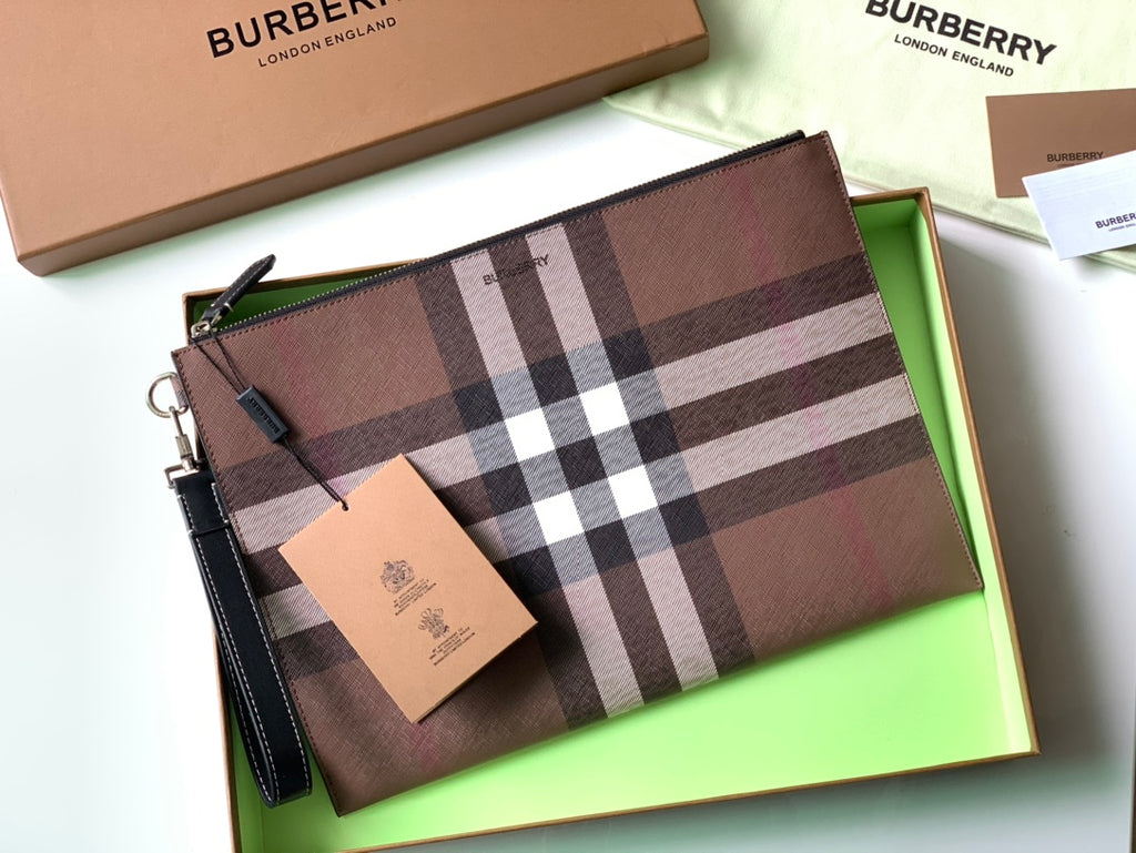 Клатч Burberry Vintage із зернистої натуральної шкіри — фото 1