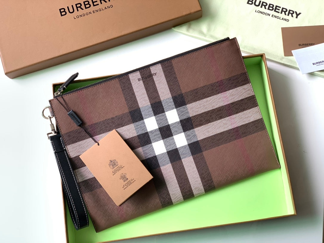 Клатч Burberry Vintage із зернистої натуральної шкіри — фото 1