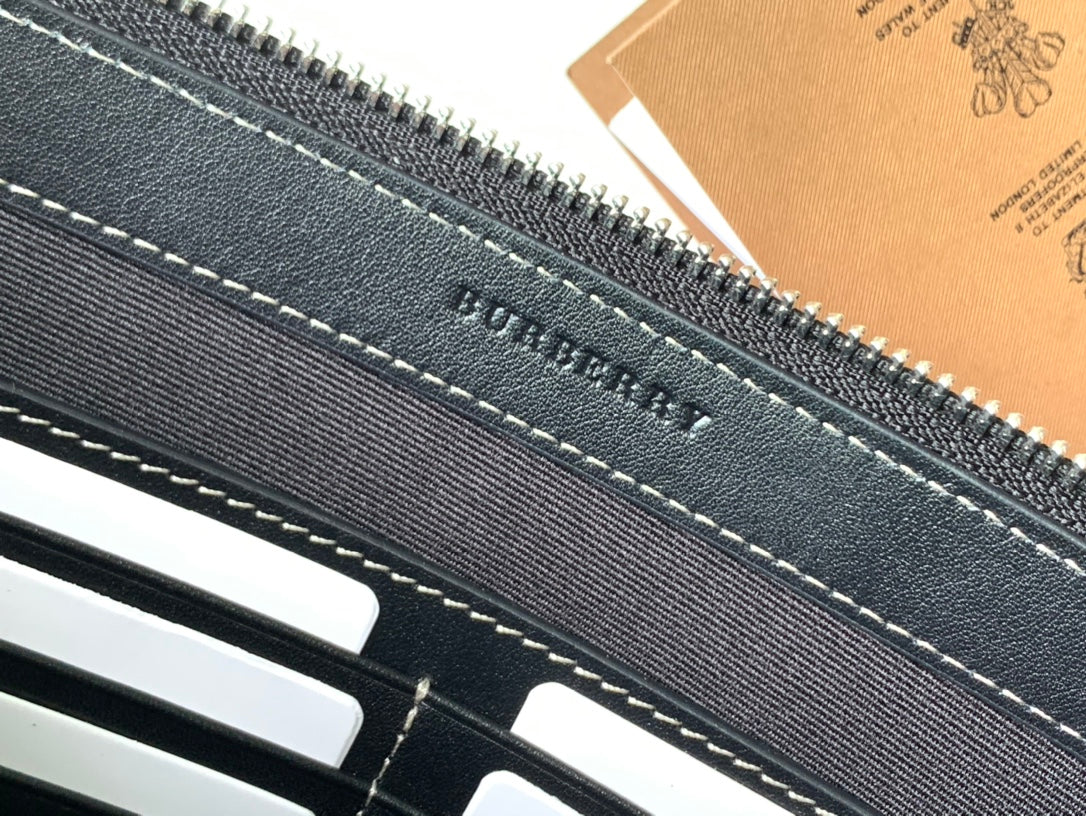 Клатч Burberry Vintage із зернистої натуральної шкіри — фото 9