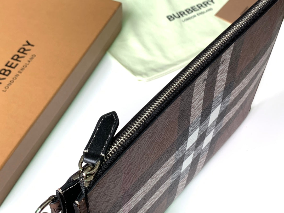 Клатч Burberry Vintage із зернистої натуральної шкіри — фото 7