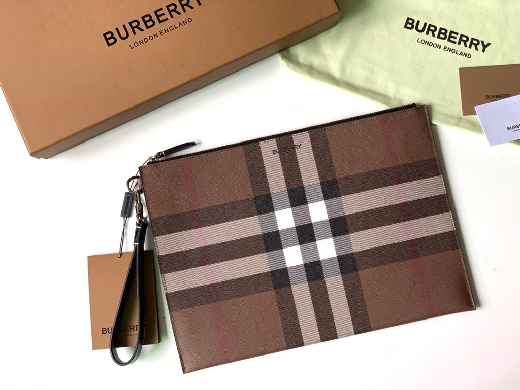 Клатч Burberry Vintage із зернистої натуральної шкіри — фото 2