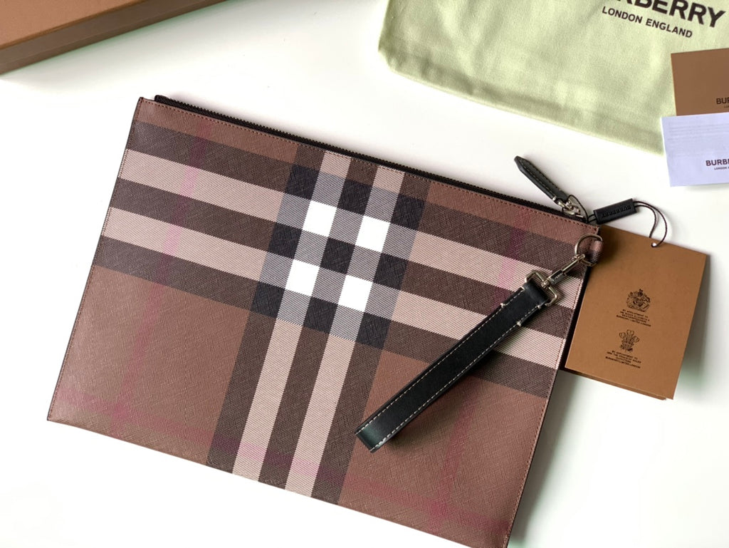 Клатч Burberry Vintage із зернистої натуральної шкіри — фото 3