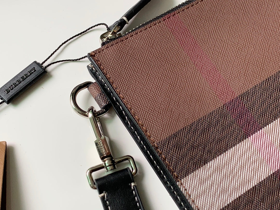 Клатч Burberry Vintage із зернистої натуральної шкіри — фото 6