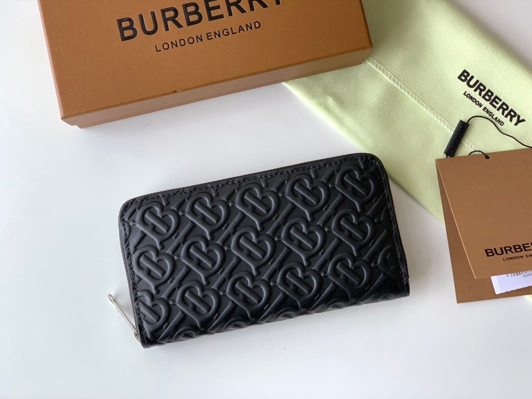 Гаманець Burberry TB із зернистої натуральної шкіри — фото 3