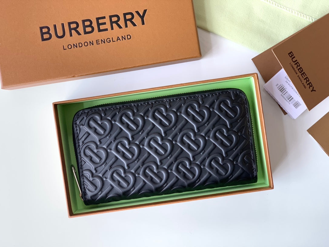 Гаманець Burberry TB із зернистої натуральної шкіри — фото 1