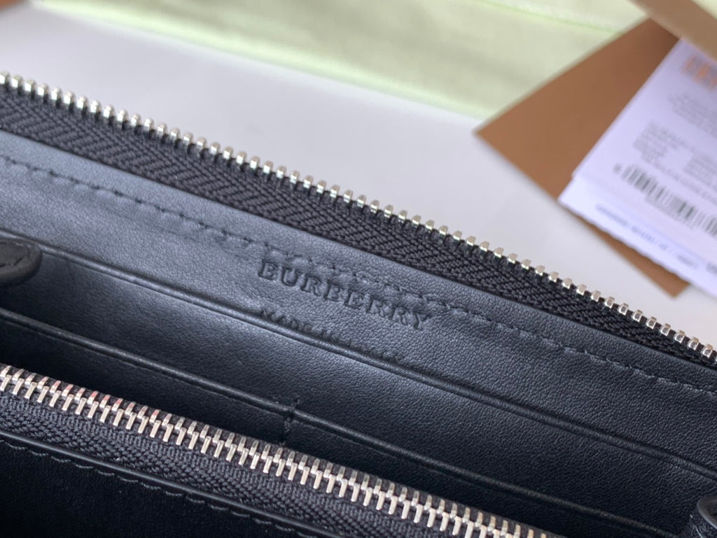 Гаманець Burberry TB із зернистої натуральної шкіри — фото 9