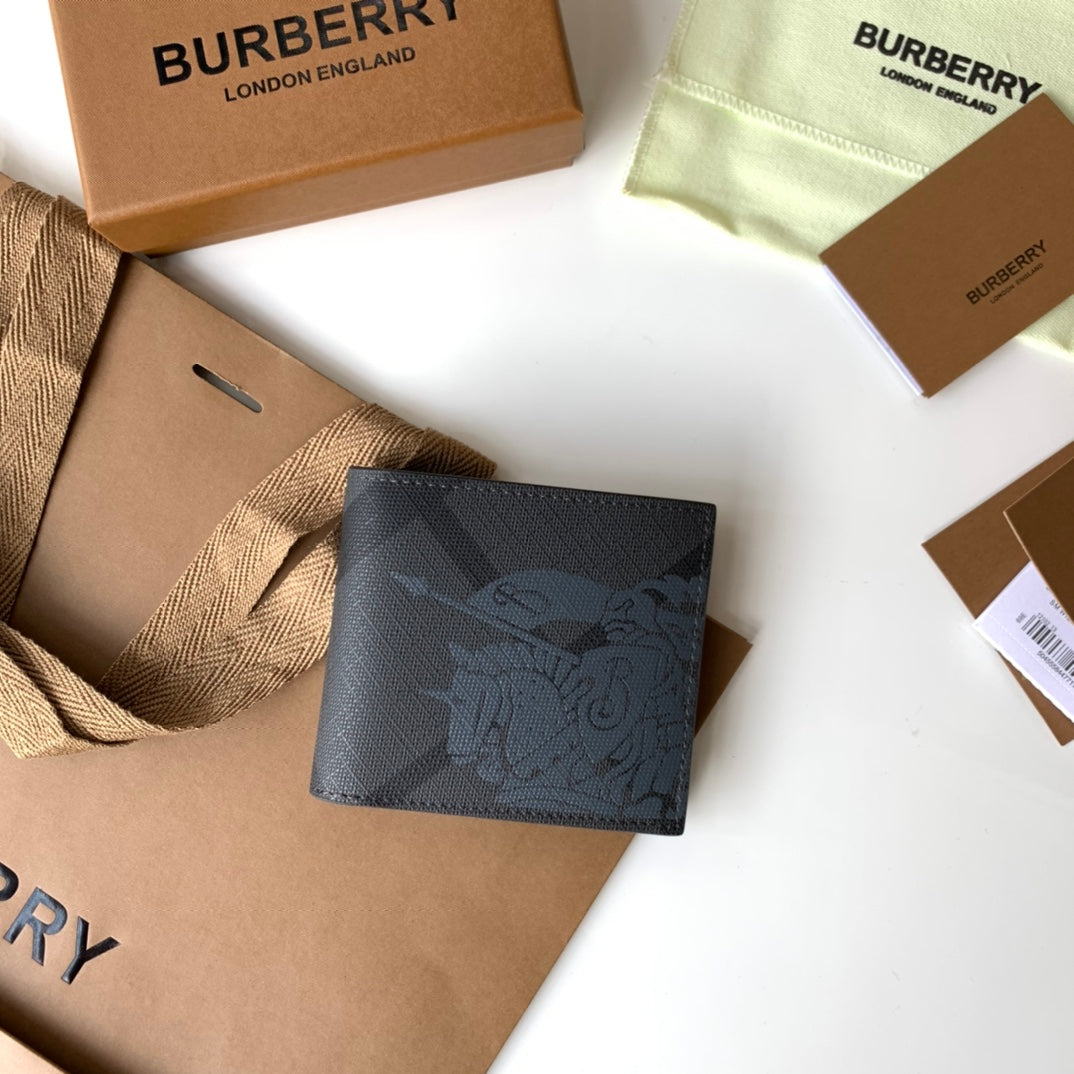 Гаманець Burberry London із зернистої натуральної шкіри — фото 1