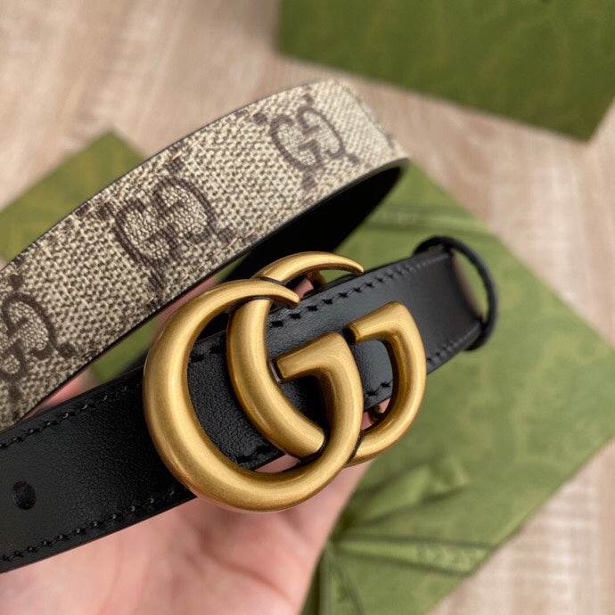 Ремінь Gucci з полотна та натуральної шкіри