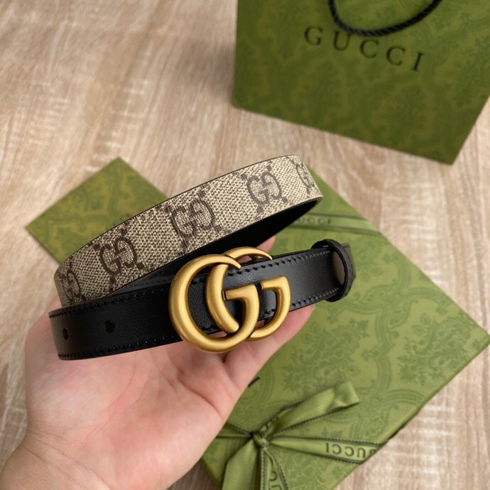 Ремінь Gucci з полотна та натуральної шкіри