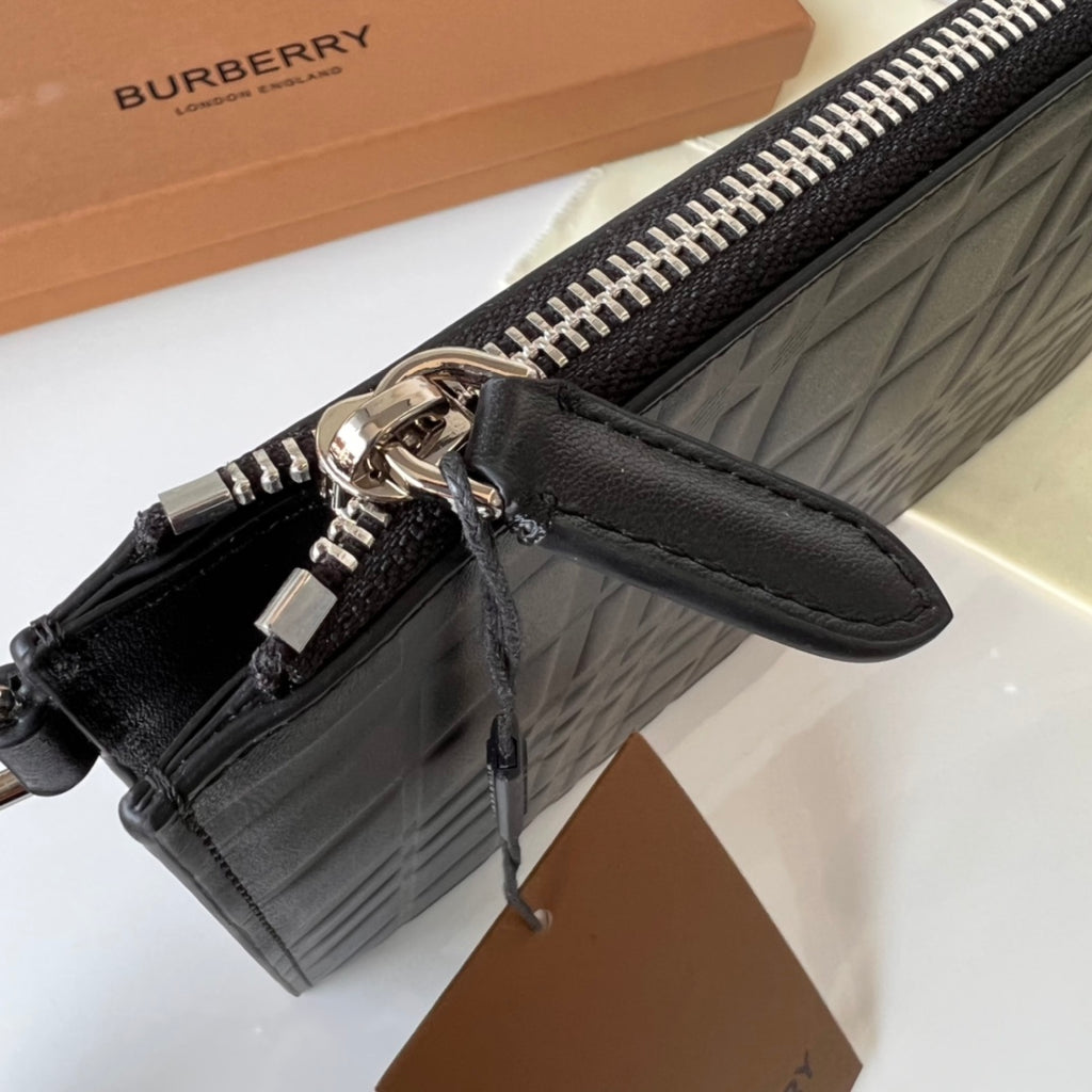 Клатч Burberry із зернистої натуральної шкіри — фото 6