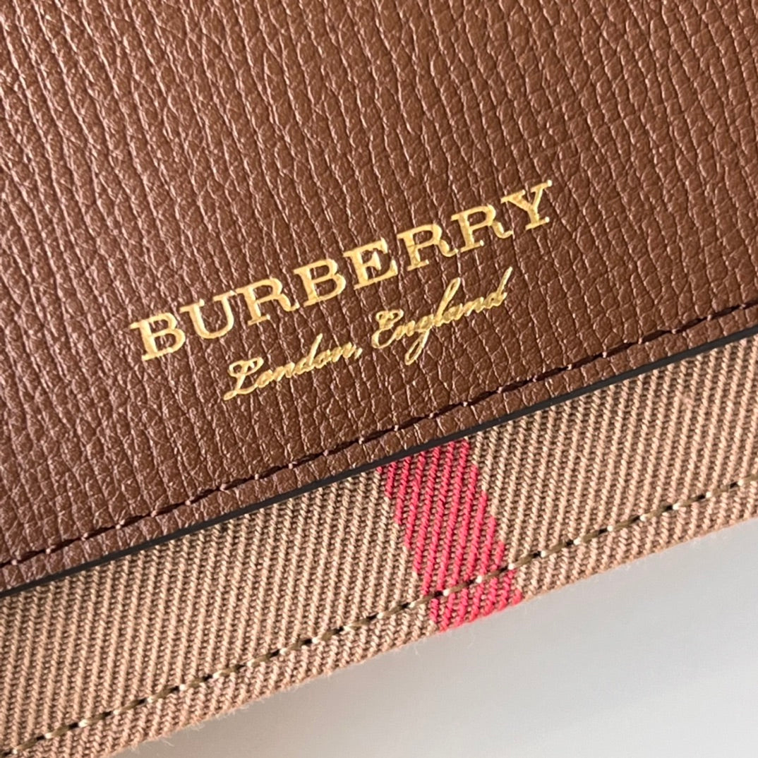 Клатч Burberry House із зернистої натуральної шкіри — фото 6
