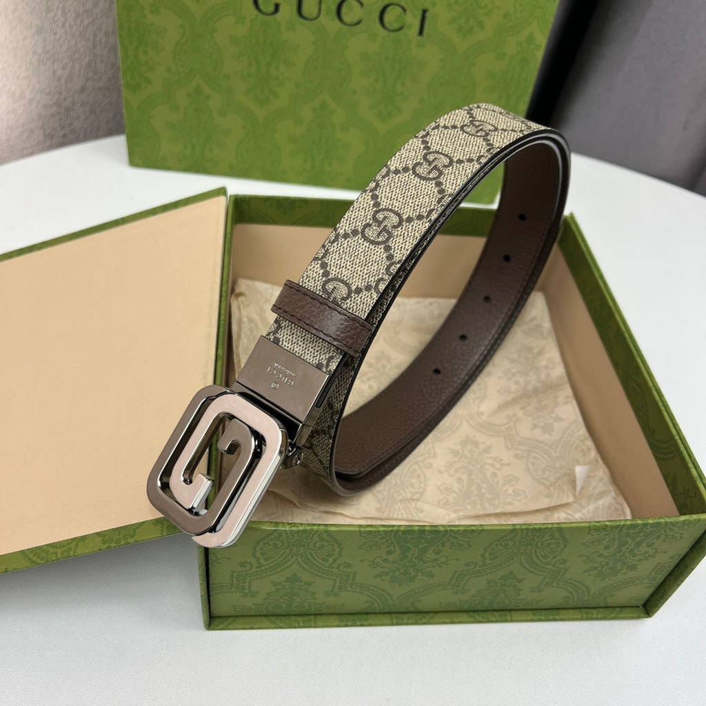 Ремінь Gucci з текстилю й натуральної шкіри — фото 6