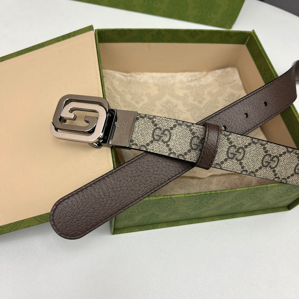 Ремінь Gucci з текстилю й натуральної шкіри — фото 5
