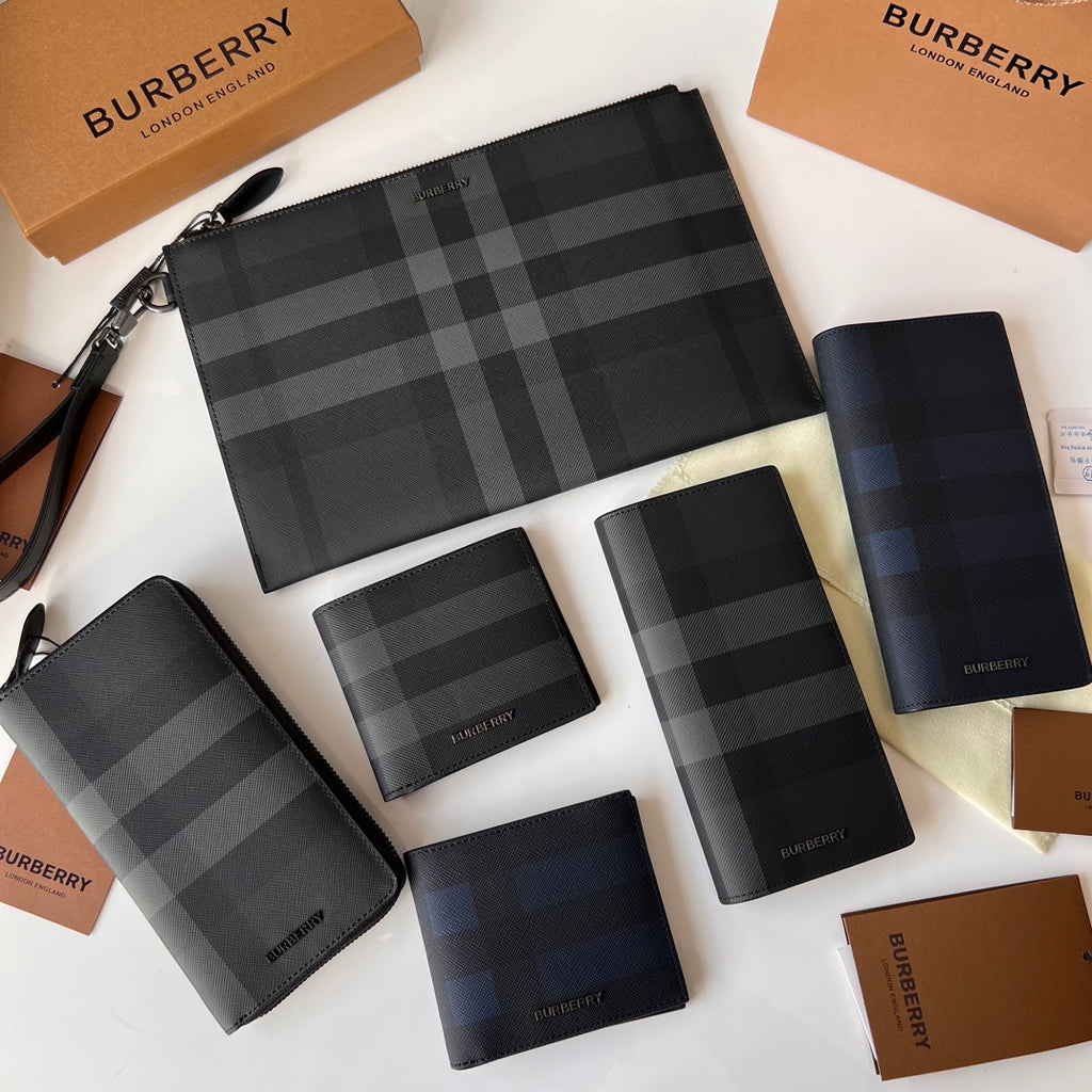 Клатч Burberry London із зернистої натуральної шкіри — фото 9