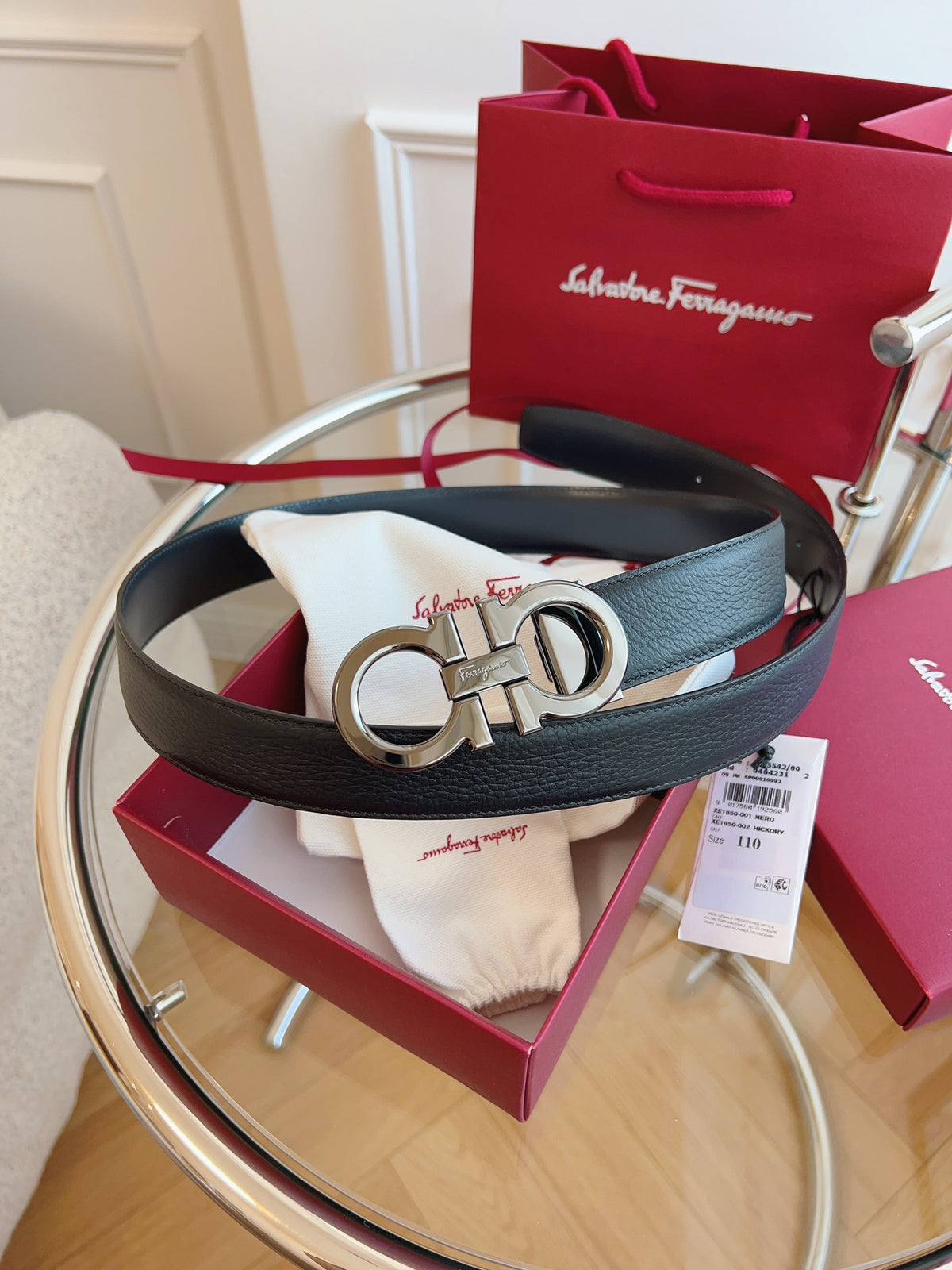 Ремінь Salvatore Ferragamo з шкіри — фото 2