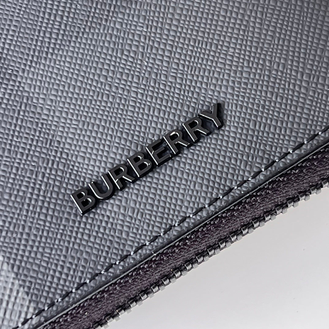 Гаманець Burberry London із зернистої натуральної шкіри — фото 4