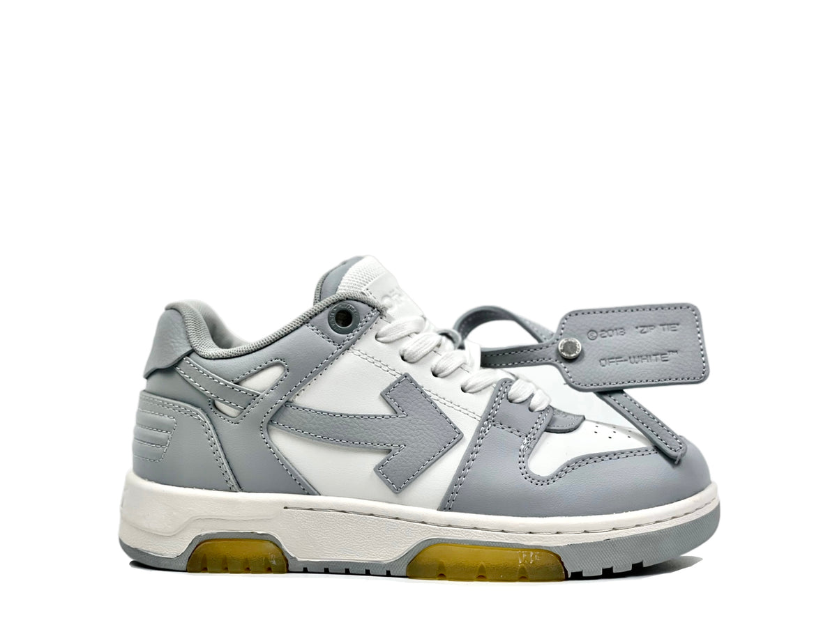 Шкіряні кросівки Off-White Out Of Office — сіро-білі