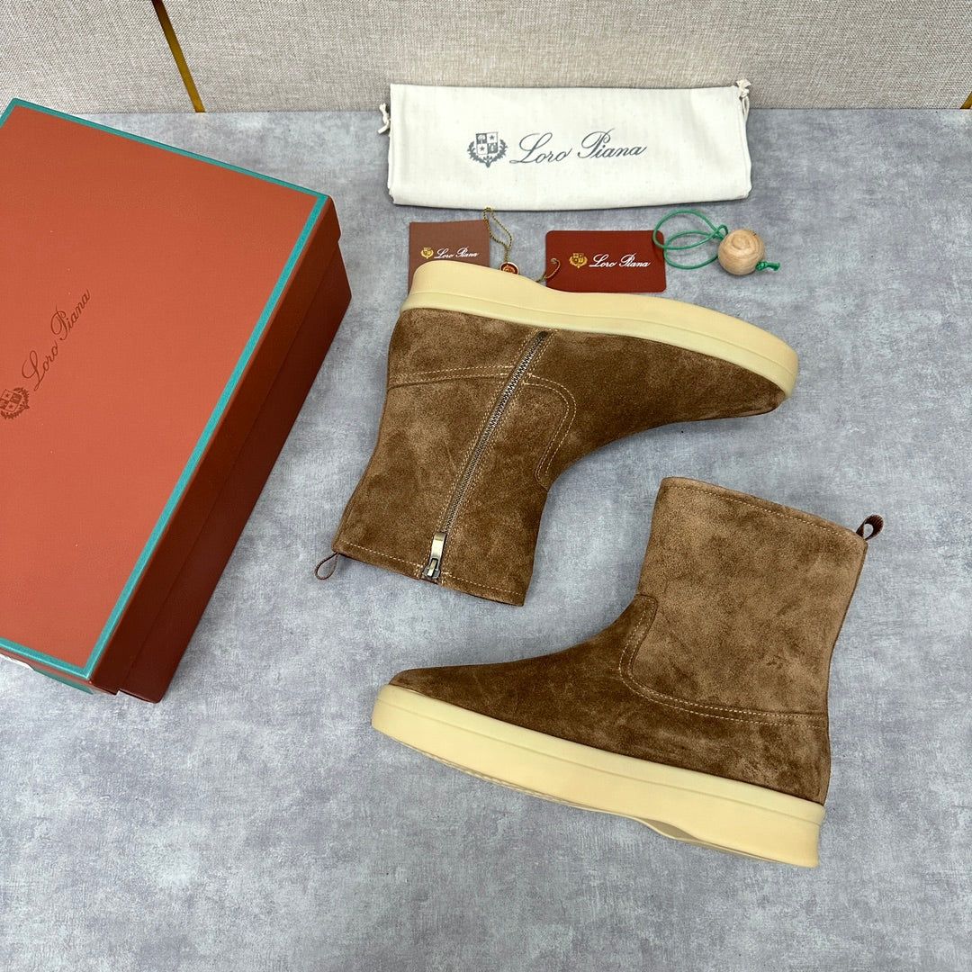 З нубуку утеплені черевики Loro Piana