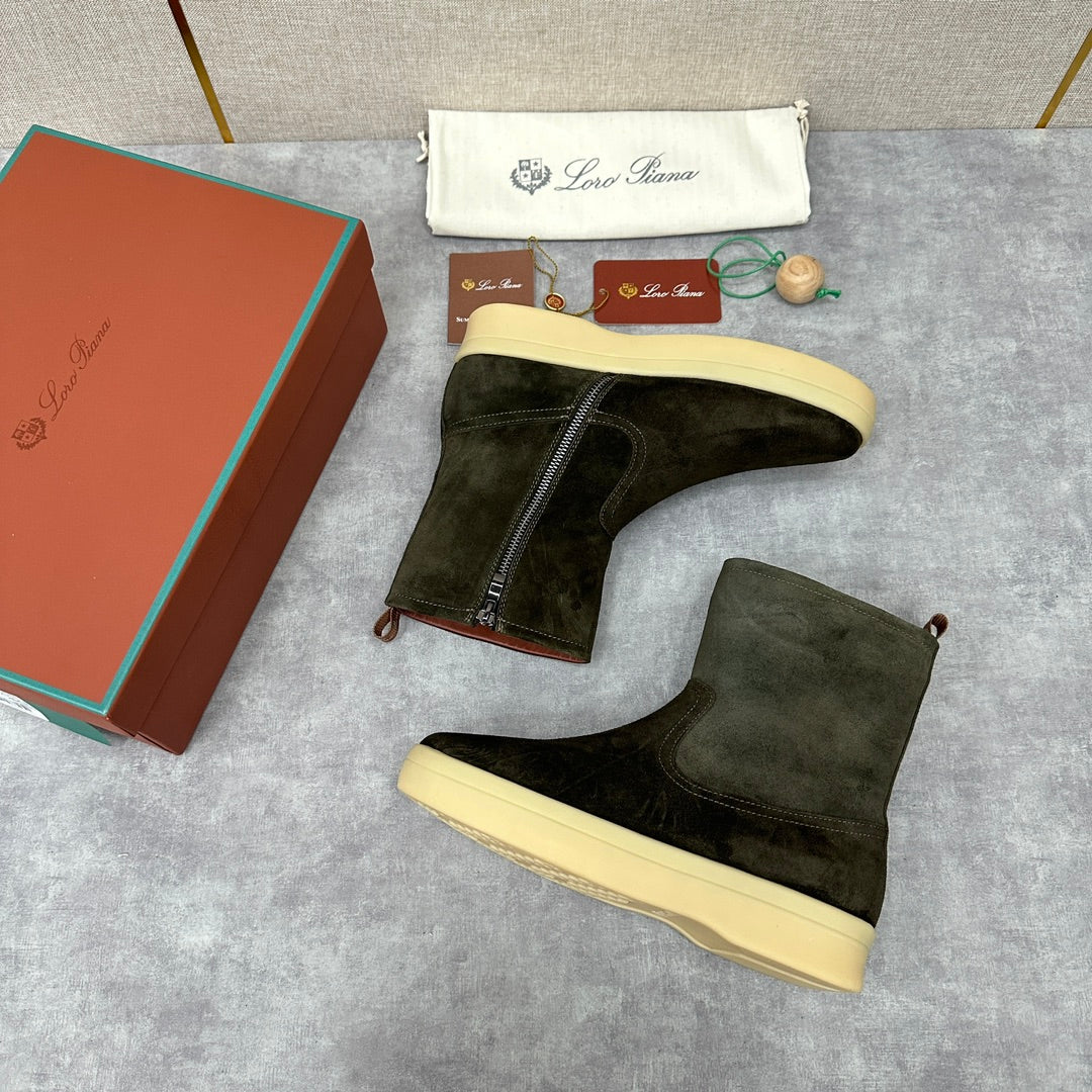 З нубуку утеплені черевики Loro Piana